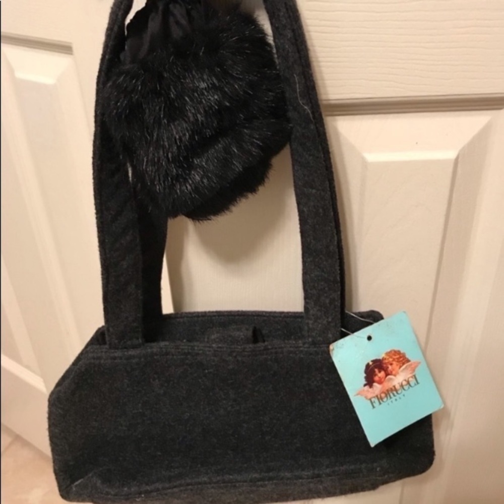 VINTAGE 80S FIORUCCI BLACK NYC RTW PUNK NEW WAVE PURSE QUIET LUXURY DANCETERIA
